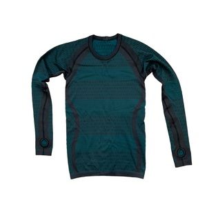 Womens lululemon size 8 running shirt green/black/gray/training/hiking/walk